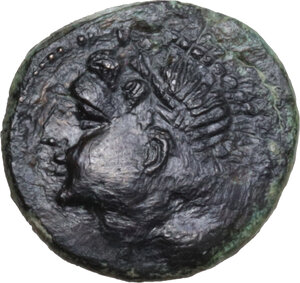 obverse: Leontini. AE 12.5 mm, after 210 BC