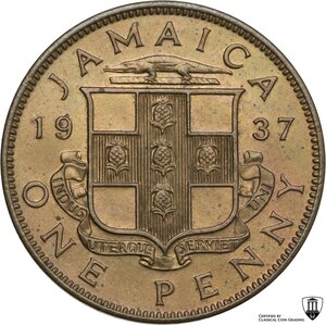 reverse: Jamaica.  George VI (1936-1952). Penny 1937