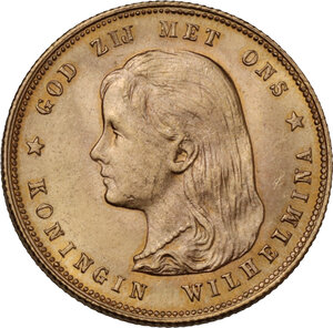 obverse: Netherlands.  Wilhelmina (1890-1948).. 10 Gulden 1897