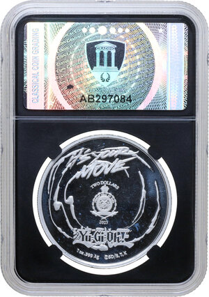 reverse: Niue.  Elizabeth II (1952-2022). AR 2 Dollars 2023, Yu-Gi-Oh! Game Flip Coin