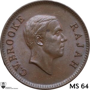 obverse: Sarawak.  Charles Vyner Brooke (1917-1946). Cent 1937 H, Birmingham mint