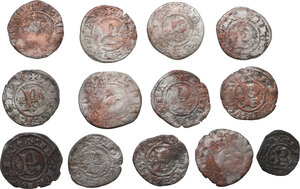 reverse: Lotto di tredici (13) monete della zecca di Perugia, in prevalenza sestini