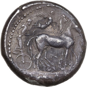 obverse: Syracuse.  Hieron I (478-466 BC).. AR Tetradrachm, c. 475-470 BC