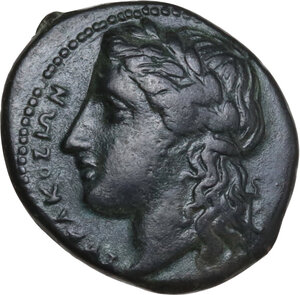 obverse: Syracuse.  Agathokles  (317-289 BC).. AE 16 mm, 310-305 BC