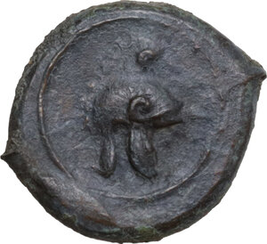 obverse: Tauromenion.  Campanian Mercenaries. . AE Onkia, c. 354-344 BC