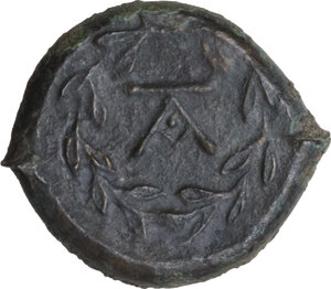 reverse: Tauromenion.  Campanian Mercenaries. . AE Onkia, c. 354-344 BC