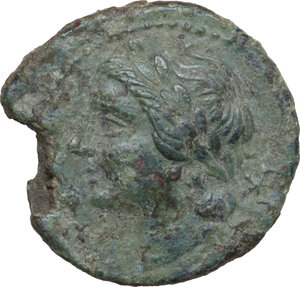 obverse: Tauromenion.  Roman Rule.. AE 22 mm, c. 265-263 or 213-212 BC