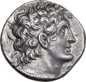 obverse: Egypt, Ptolemaic Kingdom.  Ptolemy IX Soter (116-80 BC).. AR Tetradrachm, Alexandria mint