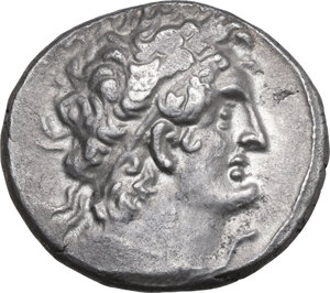 obverse: Egypt, Ptolemaic Kingdom.  Cleopatra III and Ptolemy X Alexander I (107-101 BC). . AR Tetradrachm. Alexandreia mint. Dated RY 16 of Cleopatra III and RY 13 of Ptolemy X (102/1 BC)