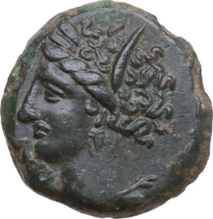 obverse: Zeugitania, Carthage. AE 16 mm., c. 400-350 BC