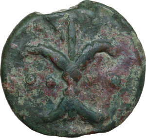 obverse: Dioscuri/Mercury series.. AE Cast Triens, c. 280-276 BC