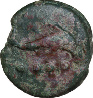 reverse: Dioscuri/Mercury series.. AE Cast Triens, c. 280-276 BC