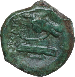 reverse: Anonymous. AE Litra/Quartuncia (?), Campanian mint (?), c. 279-270 BC