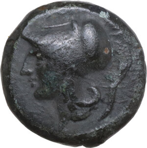 obverse: Anonymous. AE Litra/Quartuncia (?), Campanian mint (?), c. 279-270 BC