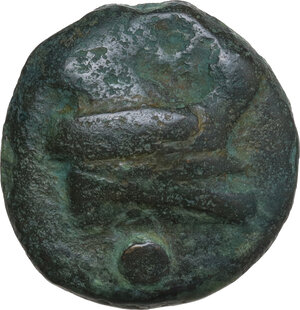 reverse: Janus/prow to right libral series.. AE Cast Uncia, c. 225-217 BC