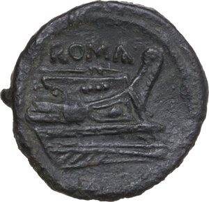 reverse: Anonymous semilibral series.. AE Quartuncia, Campanian mint (Capua/Cales) 217-216