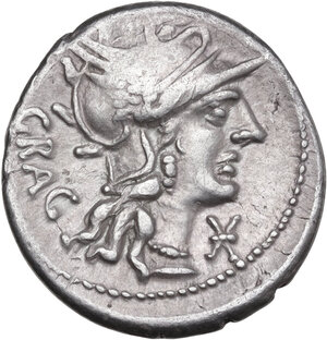 obverse: L. Antestius Gragulus. AR Denarius, 136 BC