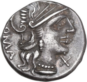 obverse: C. Minucius Augurinus. AR Denarius, 135 BC