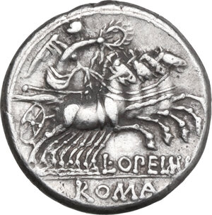 reverse: L. Opimius. AR Denarius, 131 BC