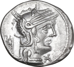 obverse: M. Opimius . AR Denarius, 131 BC