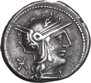 obverse: Q. Marcius Philippus. AR Denarius, 129 BC