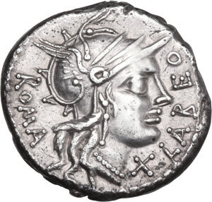 obverse: Q. Fabius Labeo. . AR Denarius, circa 124 BC