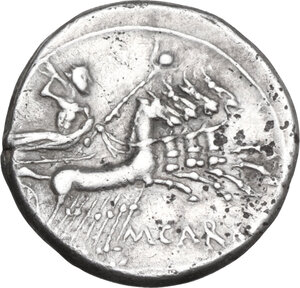 reverse: M. Papirius Carbo. . AR Denarius, 122 BC