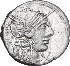 obverse: Q. Minucius Rufus. AR Denarius, 122 BC