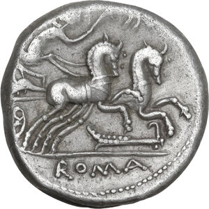 reverse: M. Cipius M.f.. AR Denarius, 115 or 114 BC