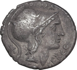 obverse: Q. Lutatius Cerco. AR Denarius, 109 or 108 BC