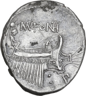 reverse: Mn. Fonteius. AR Denarius, 108-107 BC