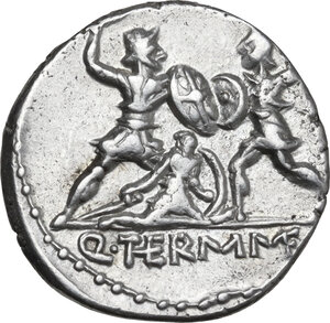 reverse: Q. Thermus M.f.. AR Denarius, 103 BC