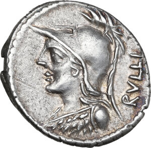 obverse: P. Servilius M.f. Rullus. . AR Denarius, 100 BC