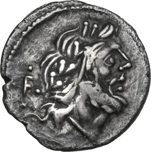 obverse: T. Cloulius. AR Quinarius, 98 BC