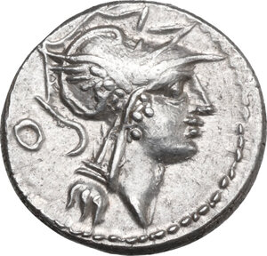 obverse: D. Junius Silanus L.f.. AR Denarius, 91 BC