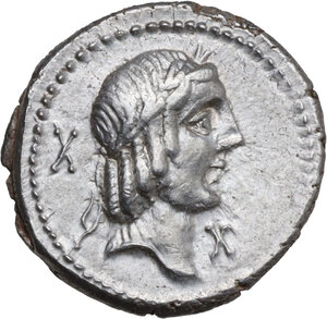 obverse: L. Calpurnius Piso Frugi.. AR Denarius, 90 BC