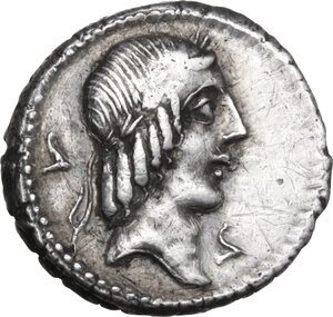 obverse: L. Calpurnius Piso Frugi.. AR Denarius, 90 BC