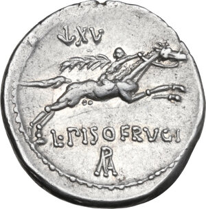 reverse: L. Calpurnius Piso Frugi. AR Denarius, 90 BC