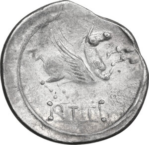 reverse: Q. Titius. AR Denarius, 90 BC. Contemporary imitation