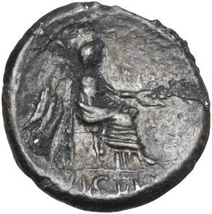 reverse: M. Cato. AR Quinarius, 89 BC