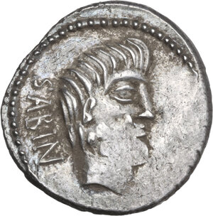 obverse: L. Titurius L.f. Sabinus. AR Denarius, Rome mint, 89 BC