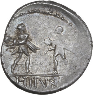 reverse: L. Titurius L.f. Sabinus. AR Denarius, Rome mint, 89 BC