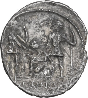 reverse: The Bellum Sociale, 90-88 BC.. AR Denarius, mint moving with C. Papius, 90 BC