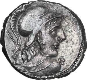 obverse: Cn. Cornelius Lentulus Clodianus. AR Denarius, 88 BC