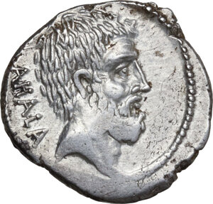 reverse: M. Junius Brutus.. AR Denarius, 54 BC