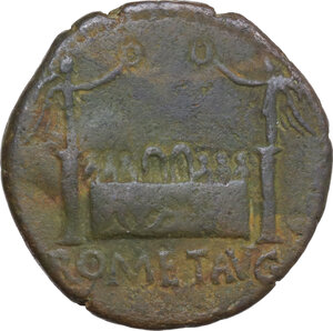 reverse: Augustus (27 BC - 14 AD) .. AE As. Lugdunum (Lyon) mint. Struck circa 10-7 BC