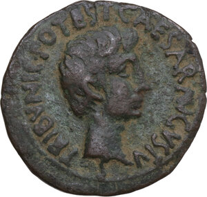 obverse: Augustus (27 BC - 14 AD) .. AE As, Rome mint. C. Cassius Celer, moneyer. Struck 16 BC