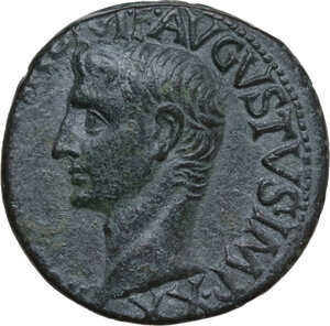 obverse: Augustus (27 BC - 14 AD).. AE As, 11-12 AD