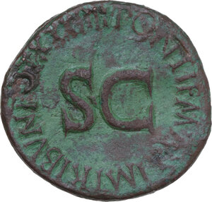 reverse: Augustus (27 BC - 14 AD).. AE As, 11-12 AD