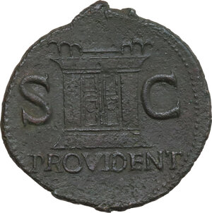 reverse: Divus Augustus (died 14 AD).. AE As, Rome mint, 22-30